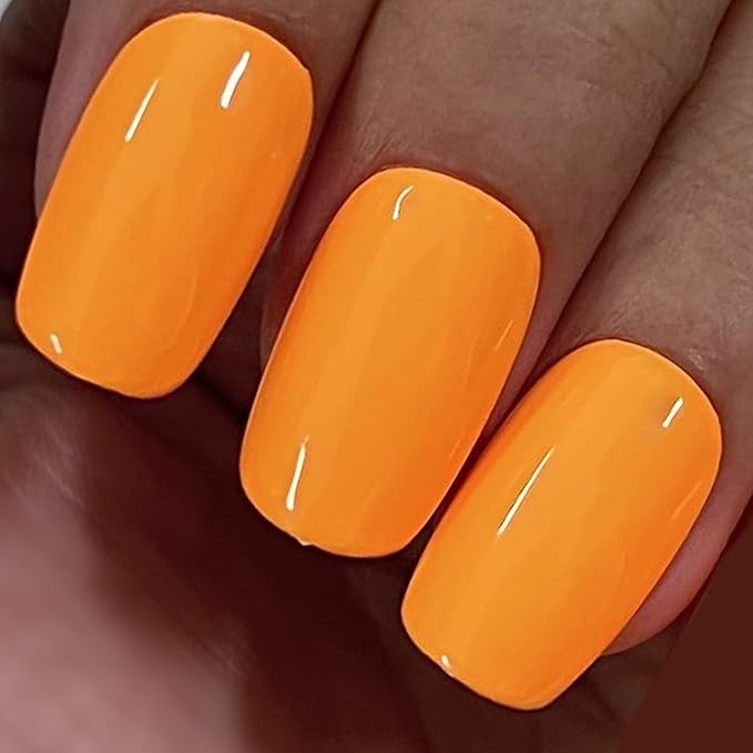 MAYCHAO 15ML Gel Nail Polish 1Pc Neon Bright Orange Gel Polish Soak Off UV LED Nail Polish Nail Art Starter Manicure Salon DIY at Home, 0.5 OZ