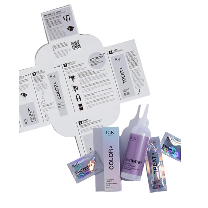 IGK Permanent Hair Color Kit | 6G Mystic Love- Golden Light Brown | 100% Gray Color Coverage + Strengthen + Shine | Ammonia Free
