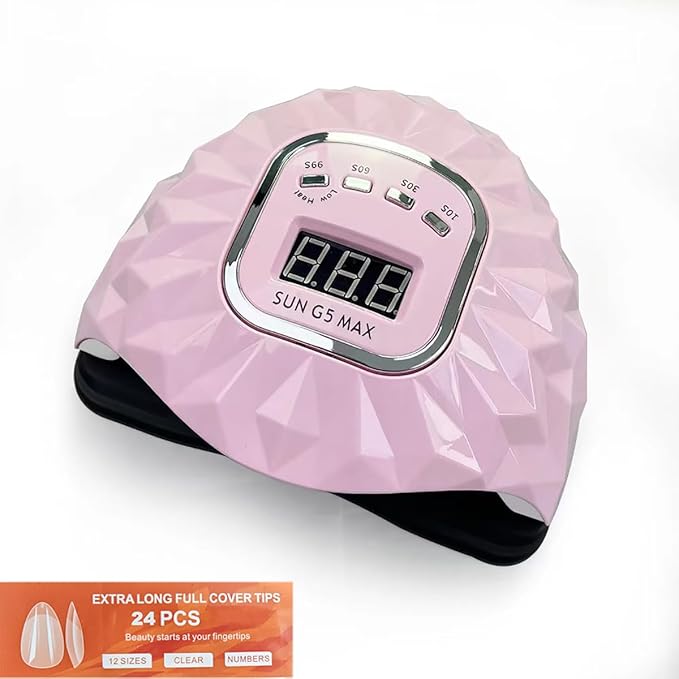 200W LED Nail Lamp for Gel Polish, Fast Nail Dryer with Automatic Sensor, 4 Timer Setting, LED Nail Light for Fingernail and Toenail Nail