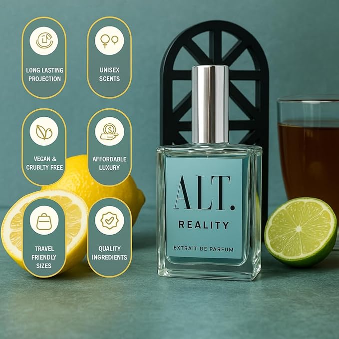ALT. FRAGRANCES Reality 100ml Extrait de Parfum - Long Lasting Unisex Fragrance with Fresh Citrus Scent, Inspired By Perfume