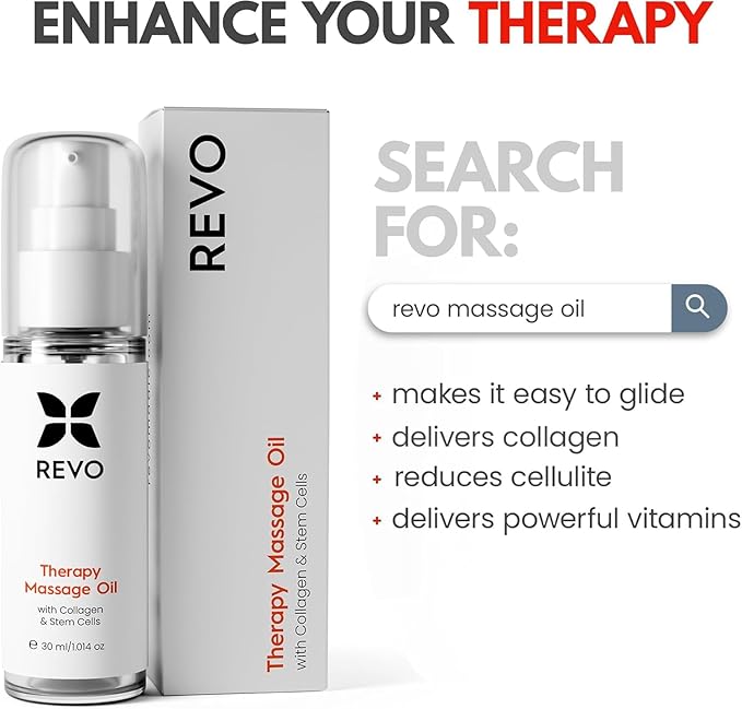 REVO The Original 4-in-1 Smart Cupping Therapy Massager, Red Light Therapy for Targeted Pain Relief, Knots, Aches, Muscle Soreness, Circulation & Tighter Skin, Portable Cupping Kit (Four Pack)