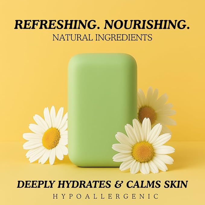 KELEBS Hypoallergenic Bar Soap for Men & Women with Sensitive Skin | Hydrating & Calming with Chamomile Oil | Face & Body Wash | Natural Ingredients | Fragrance-Free, Vegan, No SLS | 2 Bars