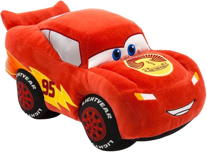 Disney Store Official Lightning McQueen Plush Medium Soft Toy for Kids, 12 inches, Cuddly Character with Fuzzy Texture and Embroidered Details. Suitable for All Ages