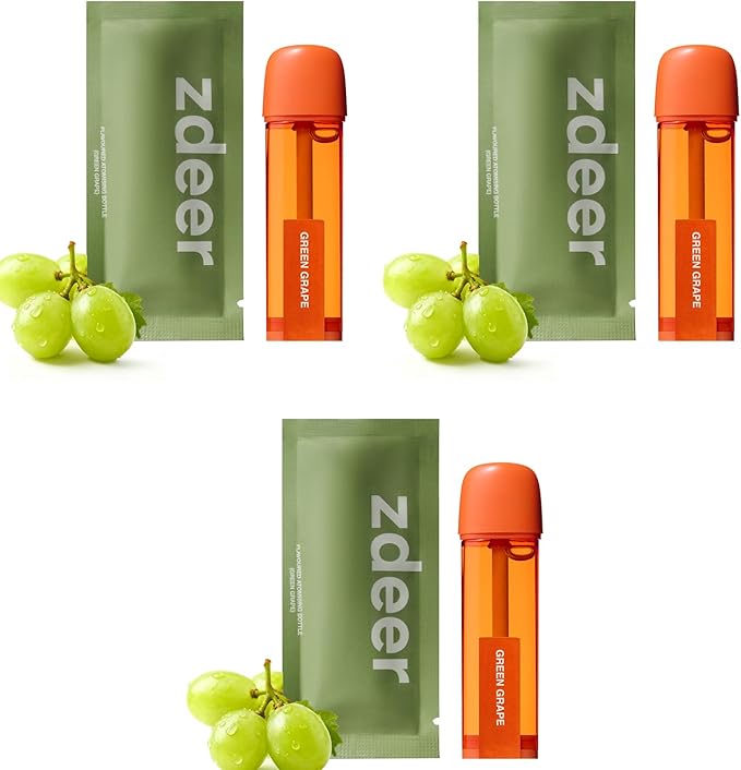 Smart Electric Oral Spray Refill for PW13 – 3-Pack (Green Grape) – Juicy Grape Flavor, Fresh Breath Anytime