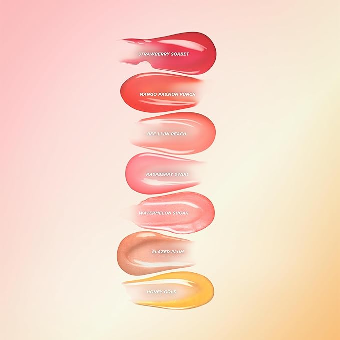 Gisou Honey Infused Hydrating Lip Oil, Nourishing Lip Moisturizer for Dry Lips, 0.27 fl oz (Mango Passion Punch)