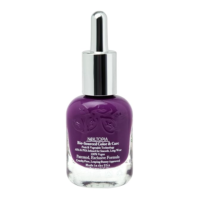 Nailtopia Bio-Sourced, Chip Free Nail Lacquer - All Natural, Strengthening Biotin and Superfood-Infused Polish - Chip Resistant Formula - Quick-Dry, Long Lasting Wear - Slide In My DMs - 0.41 oz