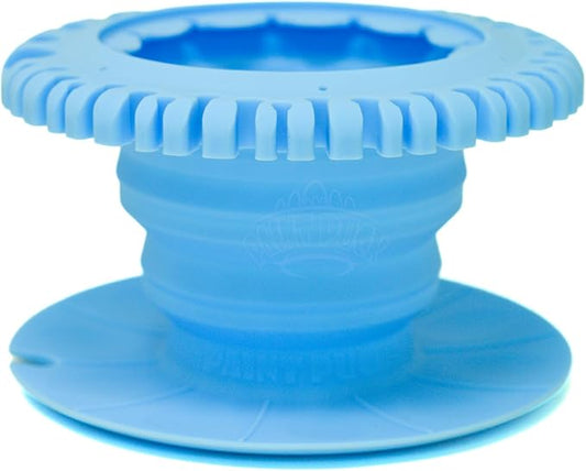 Paint Puck CollapsiBowl Paint Brush Cleaner Rinse Cup (Blue) – Collapsible Paint Water Cup & Brush Cleaner with Brush Holder, Squeegee Lips & Drip Tray for Acrylic, Watercolor & Art Supplies