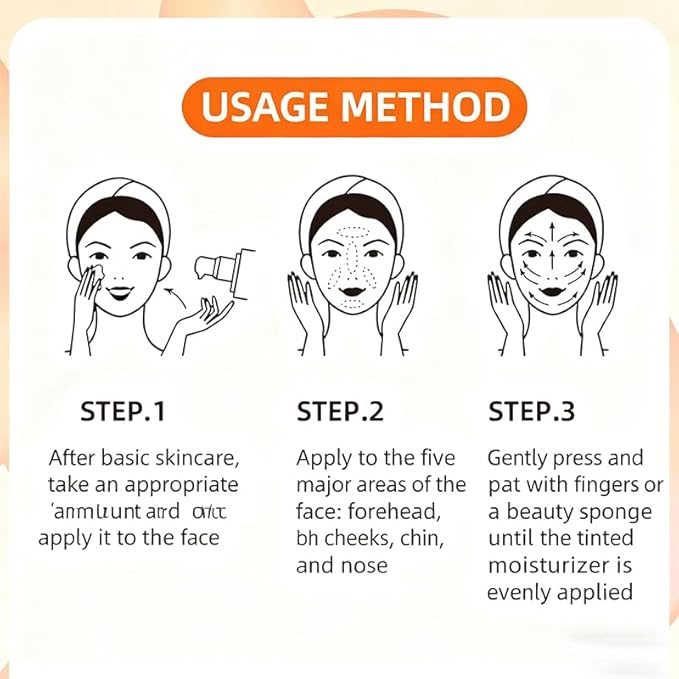 Vitamin C Makeup Tone up Cream, Five Vitamin C Natural Makeup Cream, Moisturizing Brightening Concealer, Deep Hydration, Conceal Pores, Lightweight Long Lasting, For All Skin Type (1PCS)