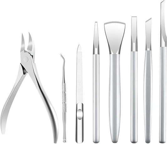 Pedicure Tools for Feet,Ingrown Toenail Treatment,Ingrown Toenail Removal Kit,Pedicure Set,Toenail Grooming Kit,Top Notch Foot Blade, Super Sharp Toenail Clippers (8 Pack)
