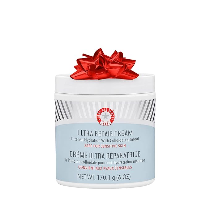 First Aid Beauty - Ultra Repair Cream, Intense Hydration Whipped Colloidal Oatmeal, Clinically Proven to Strengthen Skin Barrier in 7 Days & Helps Relieve Eczema, Luxury Face & Body Moisturizer, 6 oz
