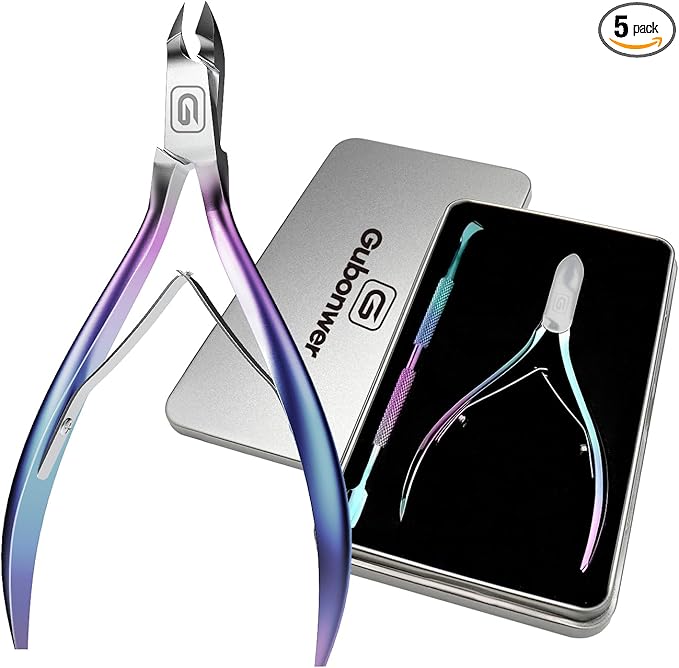 Cuticle Trimmer 3/4 Jaw Extremely Sharp Cuticle Nippers Scissors Stainless Steel Clippers Cutter Remover Pedicure Manicure Nail Tool, cuticle pusher, nail cuticle trimmer professional cuticle cutter