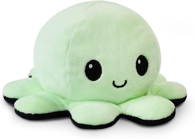 TeeTurtle - The Original Reversible Octopus Plushie - Glow in the Dark - Cute Sensory Fidget Stuffed Animals That Show Your Mood
