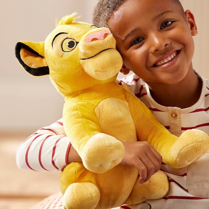 Disney Store Official Simba Medium Soft Toy for Kids, Cuddly Character with Fuzzy Texture and Embroidered Details, Furry Mane and Tail Tuft, Disney Plushy Suitable for All Ages.