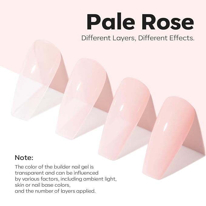 modelones Nail Strengthener Pale Pink White Nail Repair for Damaged Nails Strengthening Polish 15ml Nail Growth and Strengthener Natural Concealer Foundation Nail Care Gifts for Women