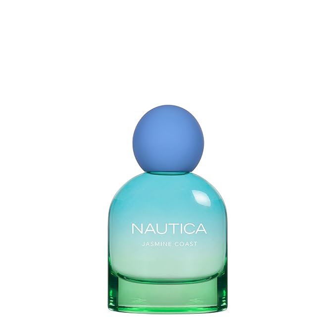 Nautica for Her Jasmine Coast Eau De Parfum 1.6 Fl Oz (Pack of 1), Notes of Pear, Jasmine, and Musk, Women's Fragrance, Long Lasting, Mood-Boosting Fragrance, Vegan Formula, Travel Size