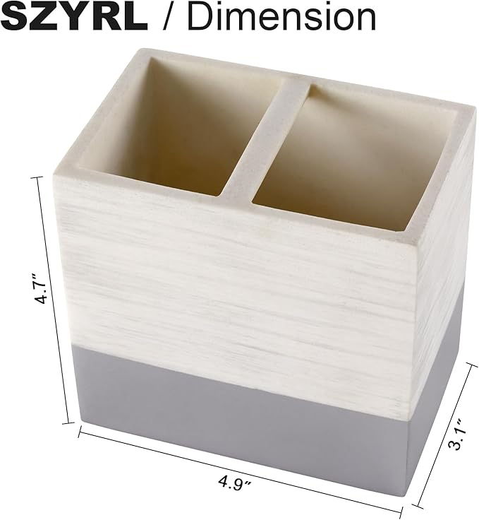 Toothbrush and Toothpaste Holder for Bathroom Countertop Organizer, Anti-Slip Electric Toothbrush Holders Vanity Caddy Storage for Family, Kids, Shower, Kitchen