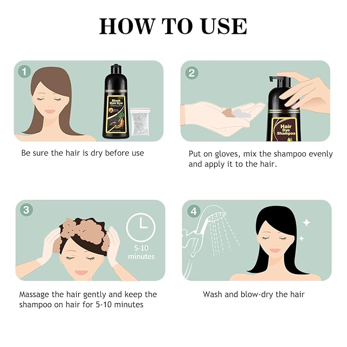 Blonde Brown Hair Color Shampoo for Women and Men, Instant Brown Hair Dye Shampoo 3 in 1, Shampoo Hair Dye Works in Minutes, Long Lasting Brown Hair Shampoo