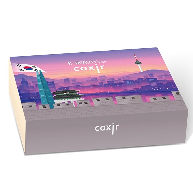 coxir K-Beauty Seoul Glow Set – 5-Step Korean Skincare Routine with TXA & Black Rice – Cleansing oil, Mask Cleanser, Ampoule, Balm & Moisturizer