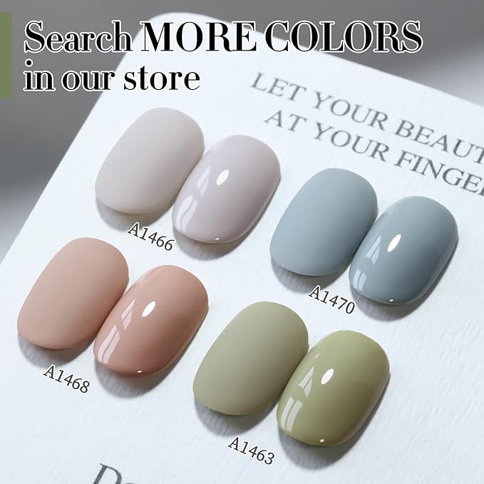 Double Rhythm 15ML Gel Polish Pure Sheer Same Color Same Bottle Soak Off Gel Polish Art Manicure Salon DIY at Home for Women (Sage Green-A1463)