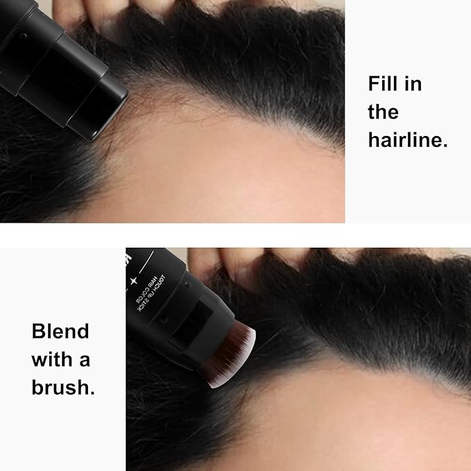 Root Touch Up Hair Color Shadow Powder, Gray Hair Cover Up Hairline Powder for Women, Double Head Cover Blond With Sponge & Brush, Waterproof Hairline Concealer