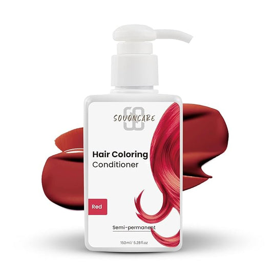 SOVONCARE Red Hair Color Depositing Conditioner Mask 5.28 OZ, Cruelty-Free