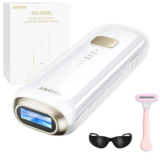 Laser Hair Removal, IPL Hair Removal for Women and Men with 5 C°Sapphire Ice-Cooling Function, At-Home Hair Removal Device for Armpits Back Legs Arms Face Bikini Line,Unlimited Flashes,Nearly Painless