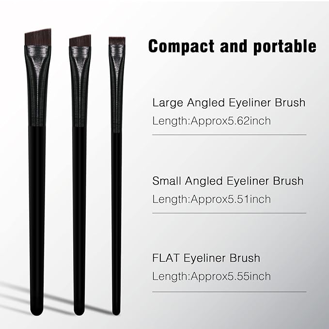 Eyeliner Brush Brow Tint Brushes Eyebrow Brushes Set Fine Angled Point Angled Slanted Tinting Ultra Thin Flat Makeup Premium Eyebrow Precision Gel Professional Soft Synthetic Hairs