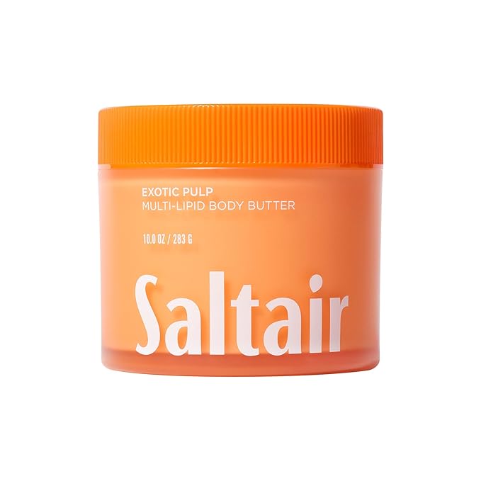 Saltair Multi-Lipid Body Butter - Rich, Nourishing Exotic Pulp Hydrating Body Cream with Ceramide Complex, Coconut Oil, Shea Butter, and Sea Buckthorn. Deep Moisturizing Dry Skin Care. 10oz Jar