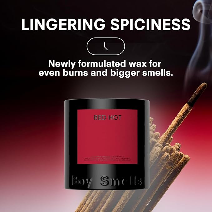 Boy Smells - Ash Scented Candles for Men and Women - 27 oz - Soy, Coconut Wax Candle Blend - Aromatic Candles for Home with Black Charcoal, Rare Woods and Clove - 100-Hour Burn - Cotton Wick