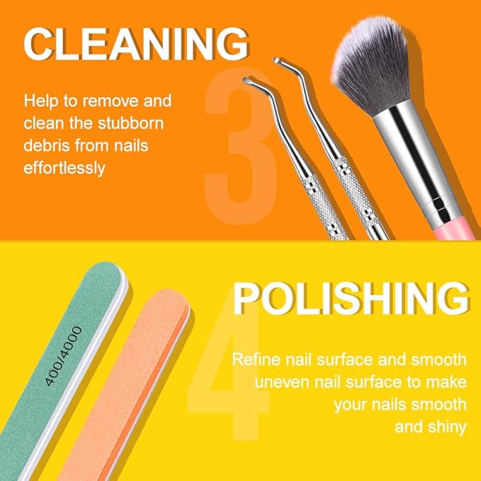 Nail File and Buffer, TsMADDTs Manicure and Pedicure Tool Kit with Files and Buffers Block Set, Polish Buffer, Cuticle Pusher, Cuticle Nipper, Peeler, File Lifters for Toenail,13pcs Nail Care Kit