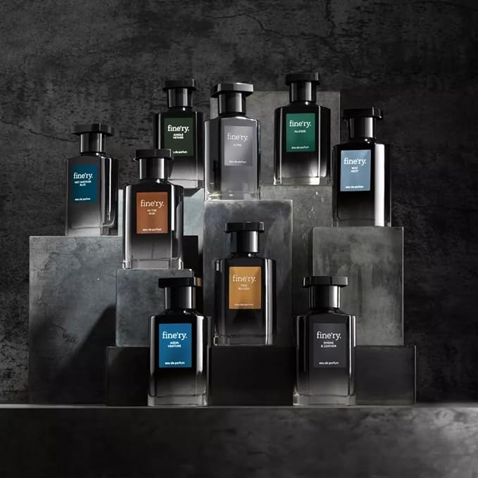 Finery JUNGLE VETIVER Men's Eau De Parfum | Men's Eau De Cologne, 2 fl oz | With Makeup Remover Pads Gift