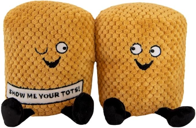 Punchkins Tater Tot Plushie - Show Me Your Tots! Sassy Tater Tot Potato Plush, Perfect Potato Themed Gift, Food Plush Toy for Gifting