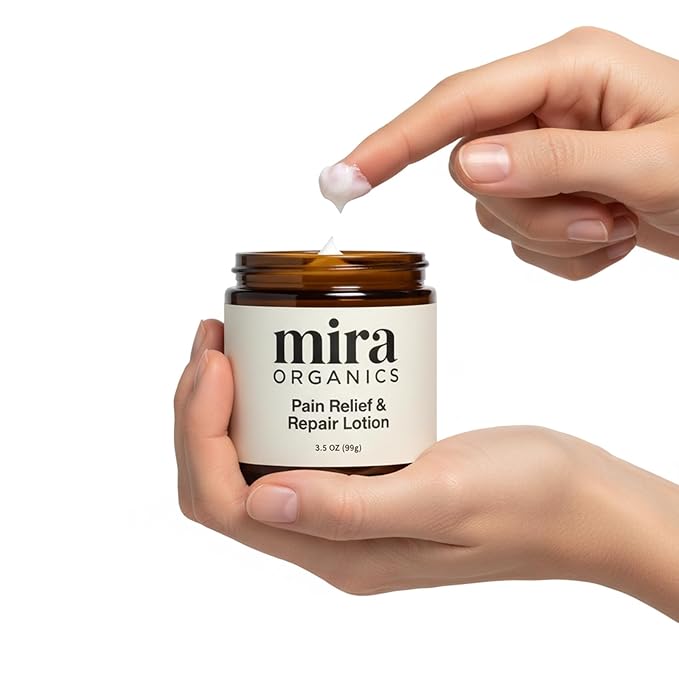 Mira Relief & Repair Lotion, Use natural plant ingredients, Daily nourishment for health. (Mira lotion - 1 Bottle) (mira organics cream - 1Pcs)