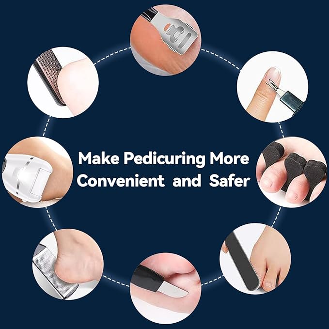 Wea&Hea Electric Callus Remover for Feet with 3 Roller Heads 2 Speed Rechargeable Waterproof Professional Pedicure Kit 17 in 1 Foot File Tools Perfect for Dead Hard Cracked Dry Skin