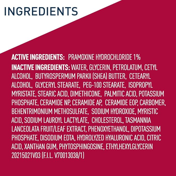 CeraVe Moisturizing Cream for Itch Relief, Anti Itch Cream with Pramoxine Hydrochloride, Relieves Itchy with Minor Skin Irritations, Sunburn Relief, Bug Bites, Fragrance Free, 16 Ounces