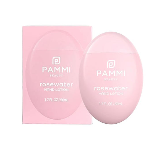 PAMMI Rose Water Lotion for Women & Men 50ml / 1.7oz – Hydrating Hand & Body Moisturizer for Dry Skin, Mini Travel Size Lotion, Body Care, Travel Lotions for Soft, Smooth Skin - 2 Pack