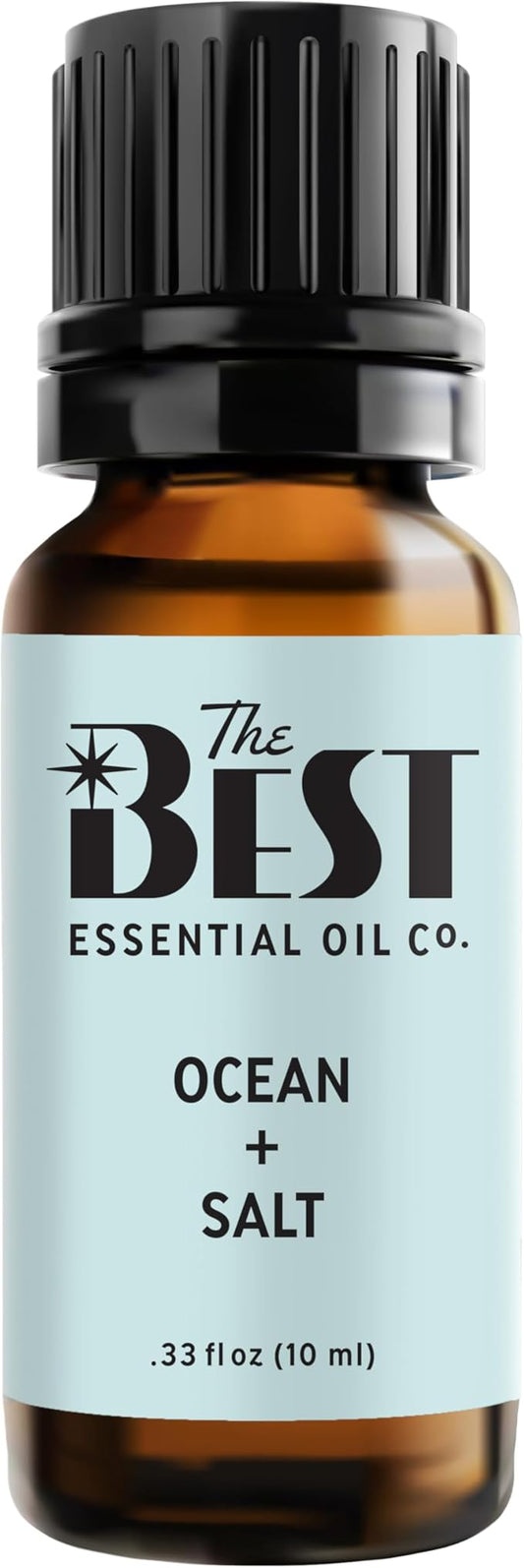 The Best Ocean + Salt Essential Oil Blend- Premium Grade- 100% Pure & Natural for Aromatherapy, Diffuser, Spa, Massage, Air Freshener- 10 ml (.33 fl oz)