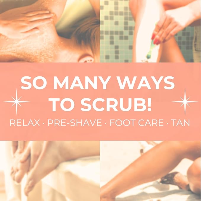 Himalayan Salt Scrub 10 oz - UNCOVER ULTIMATE SKIN HYDRATION and bestow glowing, healthier skin - The best stocking stuffer.