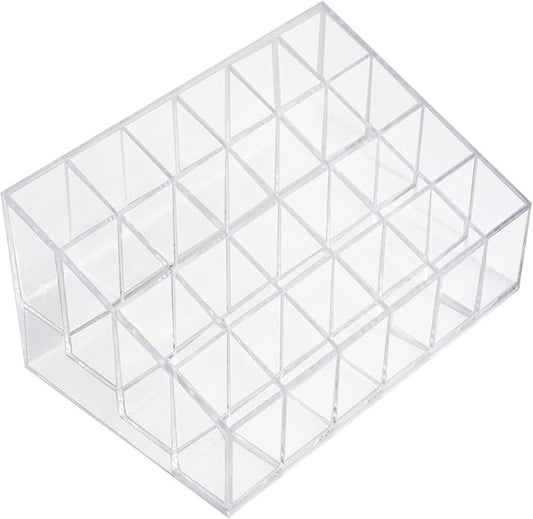 Super Z Outlet Transparent Cosmetic Makeup Organizer for Lipstick, Brushes, Bottles, and More. Clear Case Display Rack Holder