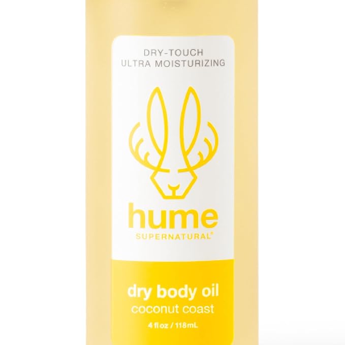 HUME SUPERNATURAL Dry Body Oil Spray - Ultra Hydrating Oil for Dry Skin, Light and Nourishing Body Oils for Women and Men, Long-Lasting Moisture (Coconut Coast, 1-Pack)