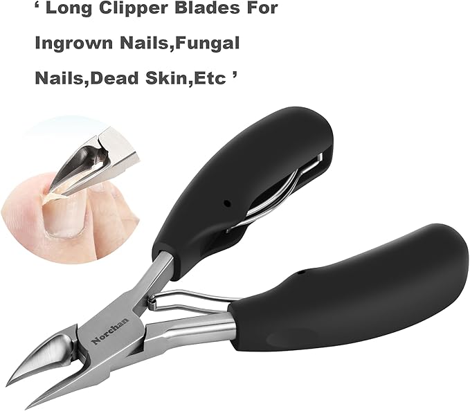 Large Nail Clippers Set, 5-Piece Sharp Toenail and Fingernail Clippers with Nail File, Ideal for Men and Women (Premium, Big Size, Heavy-Duty Design)