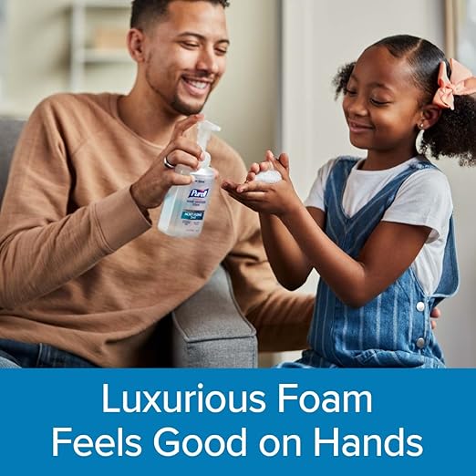 Purell Advanced Hand Sanitizer 2in1 Moisturizing Foam, Naturally Fragranced with Essential Oils, 10 oz Pump Bottle (Pack of 3), 3002-06-EC