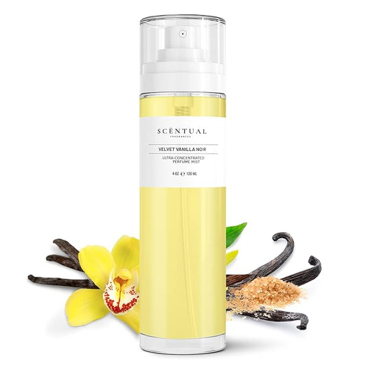 Ultra-Concentrated Hair & Body Perfume Mist, Long Lasting Women's Fragrance, Gourmand Perfumes for Women, Vegan and Cruelty Free (Velvet Vanilla Noir)
