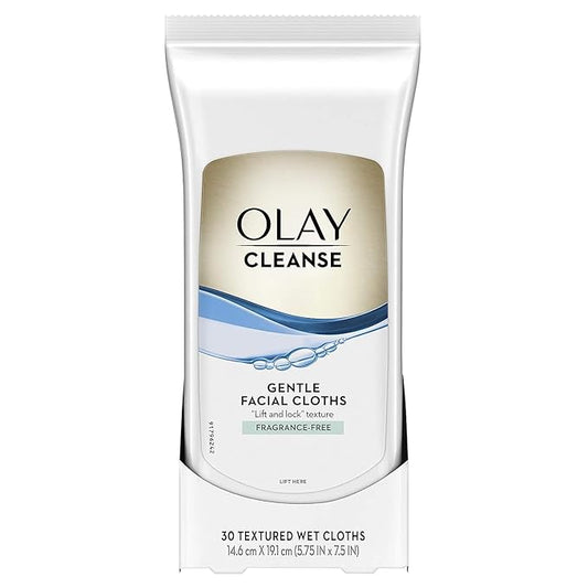Olay Cleanse Gentle Facial Cloths, Fragrance Free, 30 count