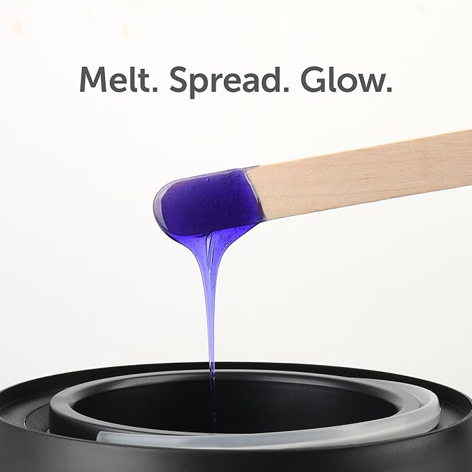 Waxer II LAV Brazilian & Bikini Waxing Kit Lavender – Hard Wax Lavende Beads, Pre & Post Wax Care, and Applicator Sticks for Face, Body, and Underarms Hair Removal