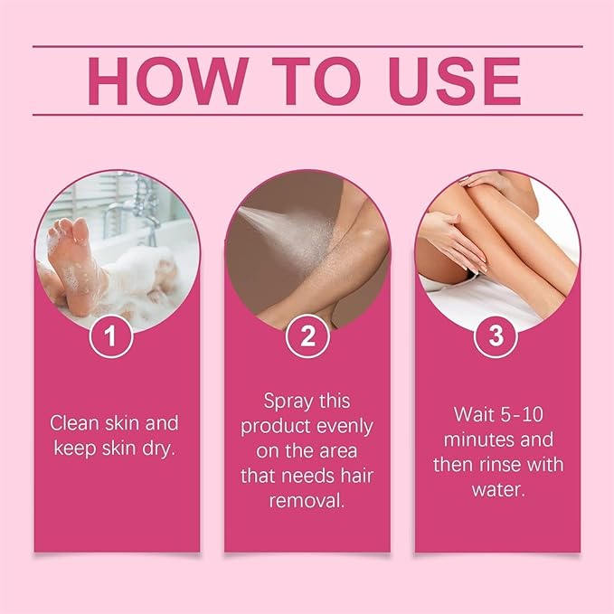 Removedor De Vello En Spray, Hair Removal Spray, Moisturizing & Gentle for Men and Women (1pcs)
