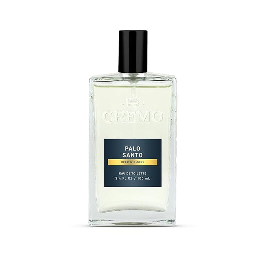 Cremo Cologne For Men - Palo Santo Mens Cologne Spray, A Combination of Bright Cardamom, Dry Papyrus and Aromiatic Palo Santo, Multi-Layered Signature Men's Fragrances, 3.4 Fl Oz