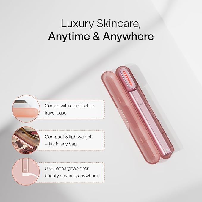 Solawave 4-in-1 Red Light Therapy Wand + Activating Serum | LED Skincare Device for Face & Neck | Facial Tool with Galvanic Current, Massage & Therapeutic Warmth | Reduces Appearance of Fine Lines