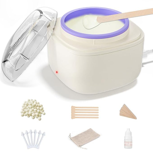 Face Wax Kit for Women, Lip Facial Waxing Kit with 26 Wax Sticks, 100g Waxing Beads, Long Lasting Facial Hair Removal, USB Fast Heat, Smart Constant Temp, Travel or Home Use