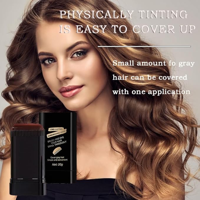 2Pack Safe and Convenient Comb Hair Dye, Portable Hair Dye Comb For Gray Hair Coverage, Waterproof and Sweat-Proof, 2 in 1 Instant Dye, for Women & Men (BROWNISH BLACK)